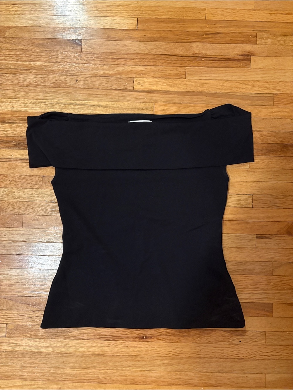 Aritzia Contour Off-Shoulder Black Top